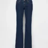 Jeans med extra låg midja, långa och smala