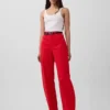 Jeans med hög midja och rak passform