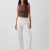 Jeans med hög midja och rak passform