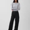 Jeans med hög midja och rak passform