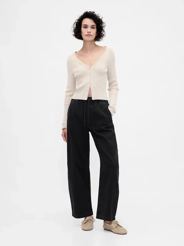 Jeans med hög midja och rak passform