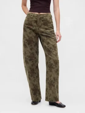 Jeans med hög midja och rak passform
