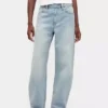 Jeans med hög midja och rak passform