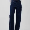 Jeans med hög midja och rak passform