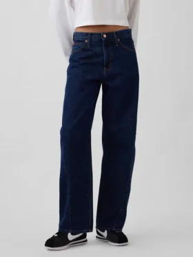 Jeans med hög midja och rak passform