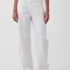 Jeans med hög midja och rak passform