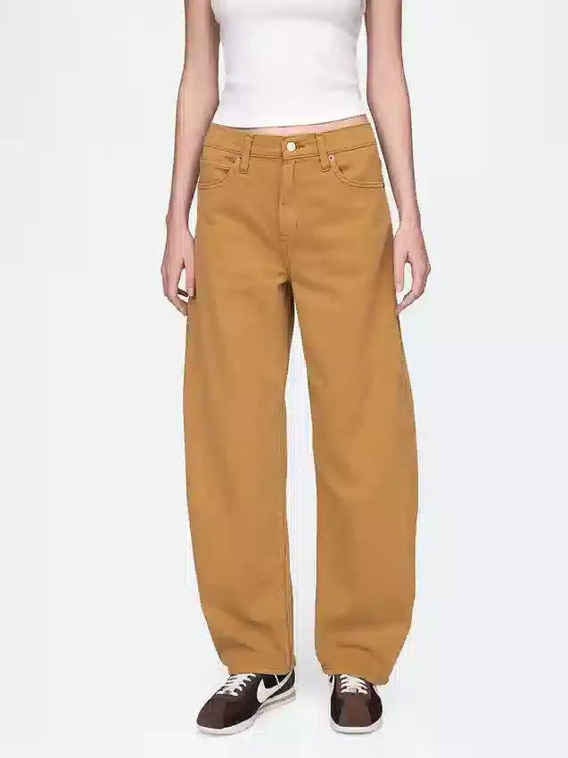 Jeans med hög midja och rak passform