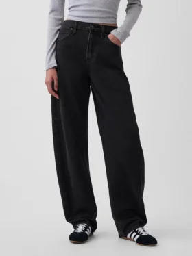 Jeans med hög midja och rak passform
