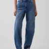 Jeans med hög midja och rak passform