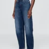 Jeans med hög midja och rak passform