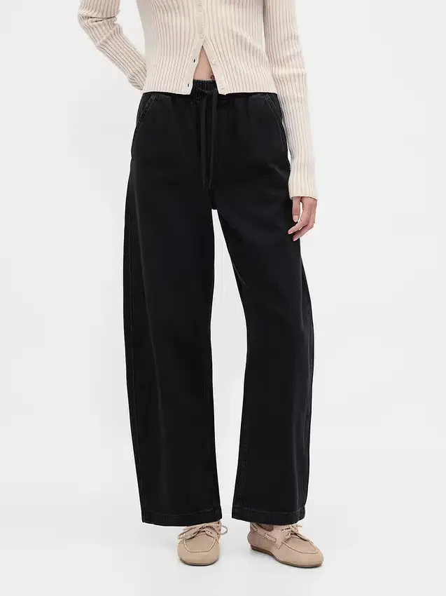 Jeans med hög midja och rak passform