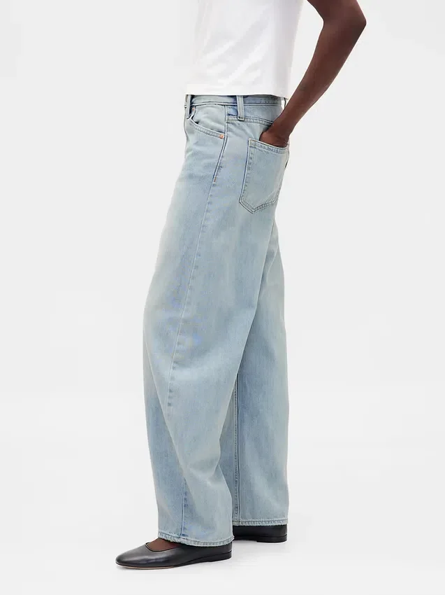 Jeans med hög midja och rak passform
