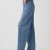 Jeans med hög midja och rak passform