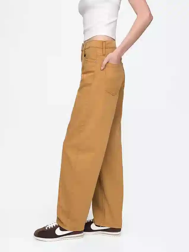 Jeans med hög midja och rak passform