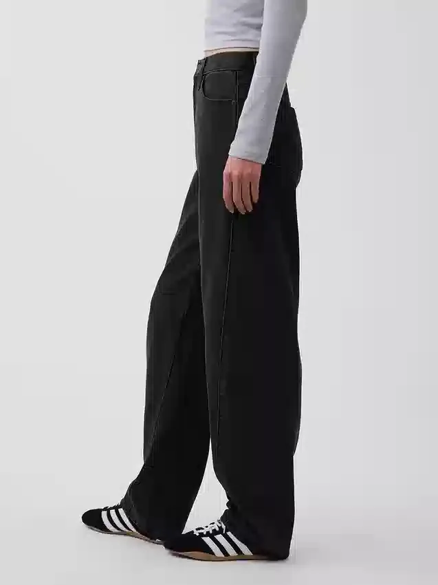 Jeans med hög midja och rak passform