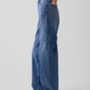 Jeans med hög midja och rak passform