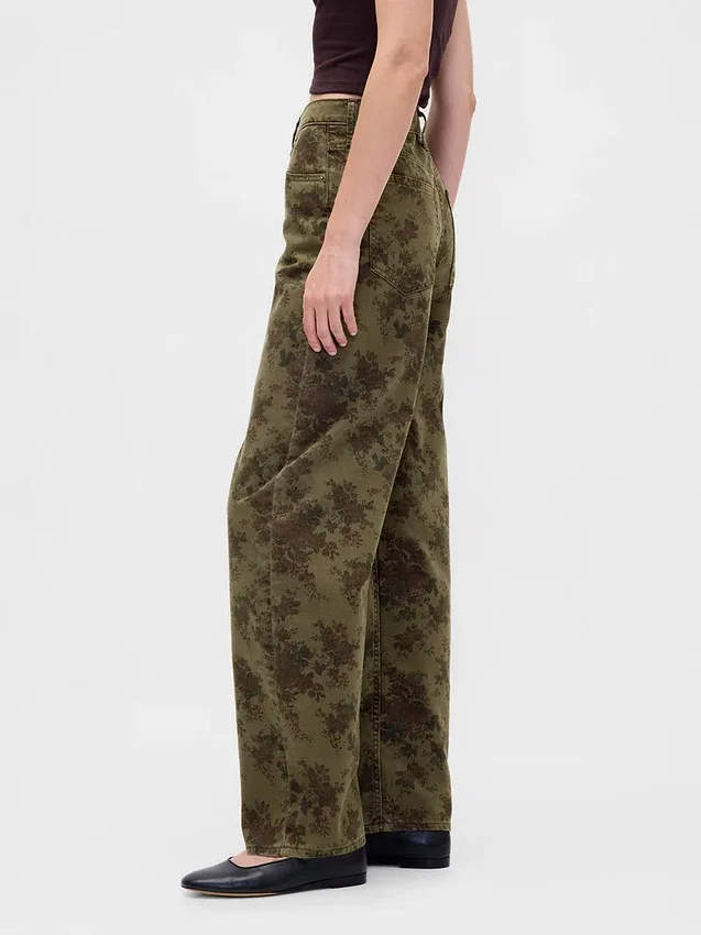 Jeans med hög midja och rak passform