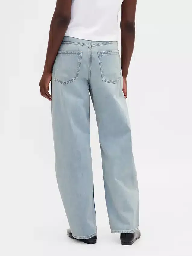 Jeans med hög midja och rak passform