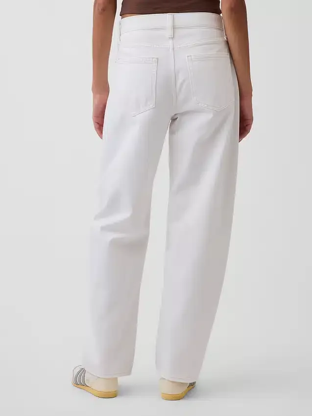 Jeans med hög midja och rak passform