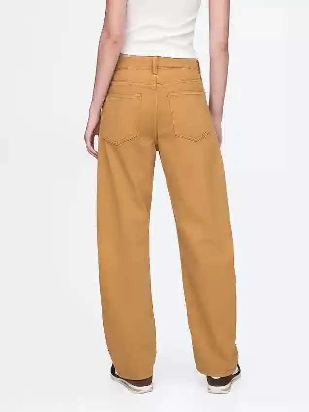 Jeans med hög midja och rak passform