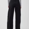 Jeans med hög midja och rak passform