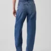 Jeans med hög midja och rak passform