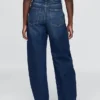 Jeans med hög midja och rak passform