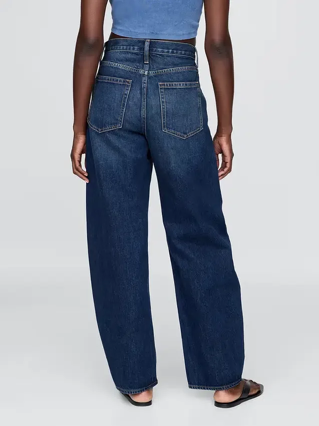 Jeans med hög midja och rak passform