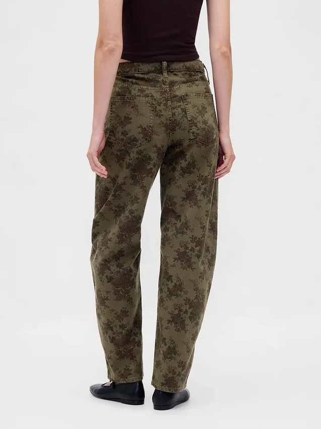 Jeans med hög midja och rak passform