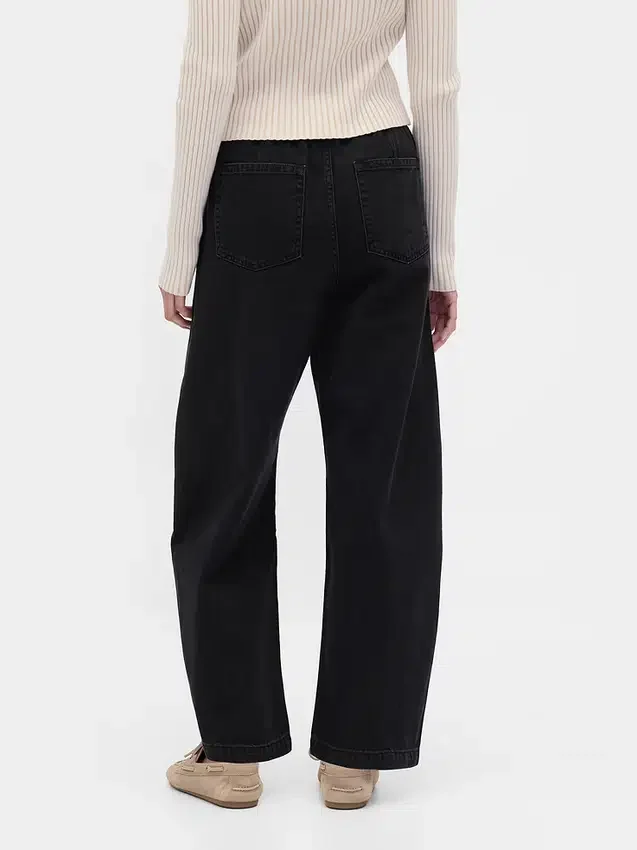 Jeans med hög midja och rak passform