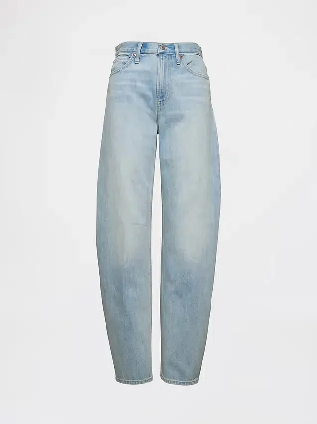 Jeans med hög midja och rak passform