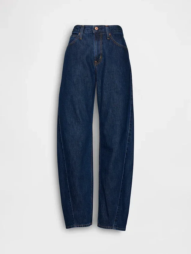 Jeans med hög midja och rak passform