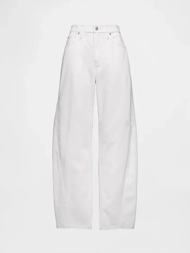 Jeans med hög midja och rak passform