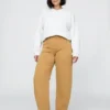 Jeans med hög midja och rak passform