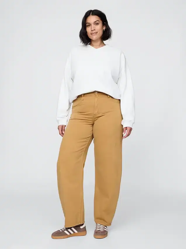 Jeans med hög midja och rak passform