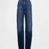 Jeans med hög midja och rak passform