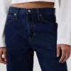 Jeans med hög midja och rak passform
