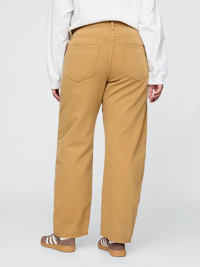 Jeans med hög midja och rak passform
