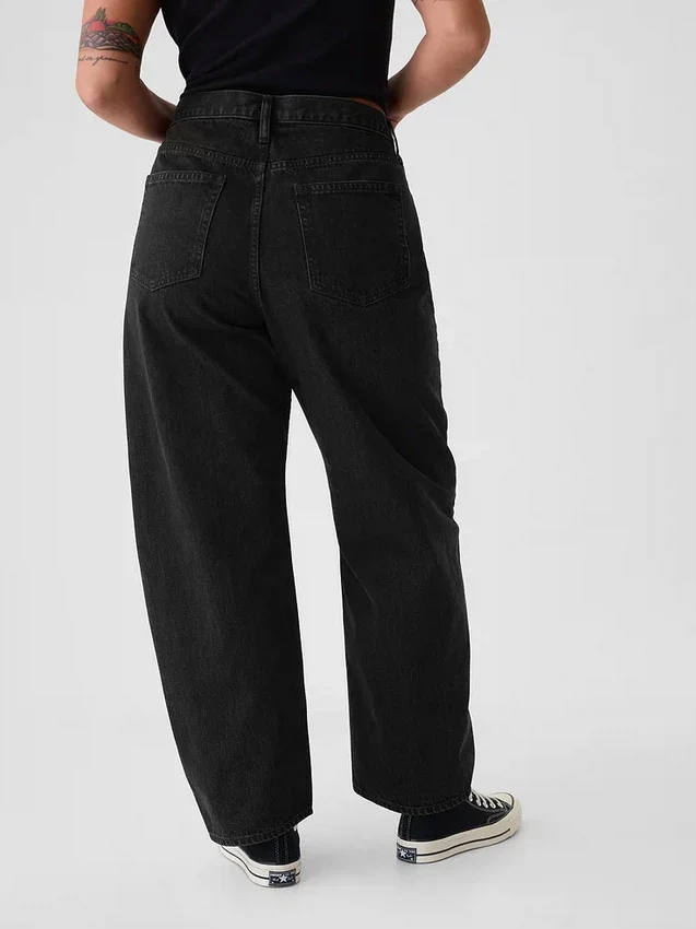 Jeans med hög midja och rak passform