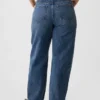Jeans med hög midja och rak passform