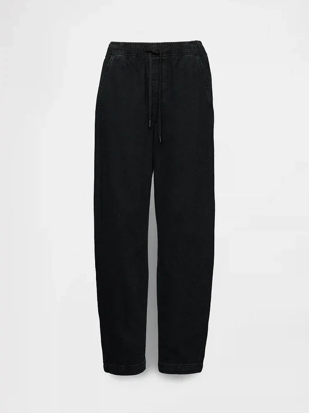 Jeans med hög midja och rak passform