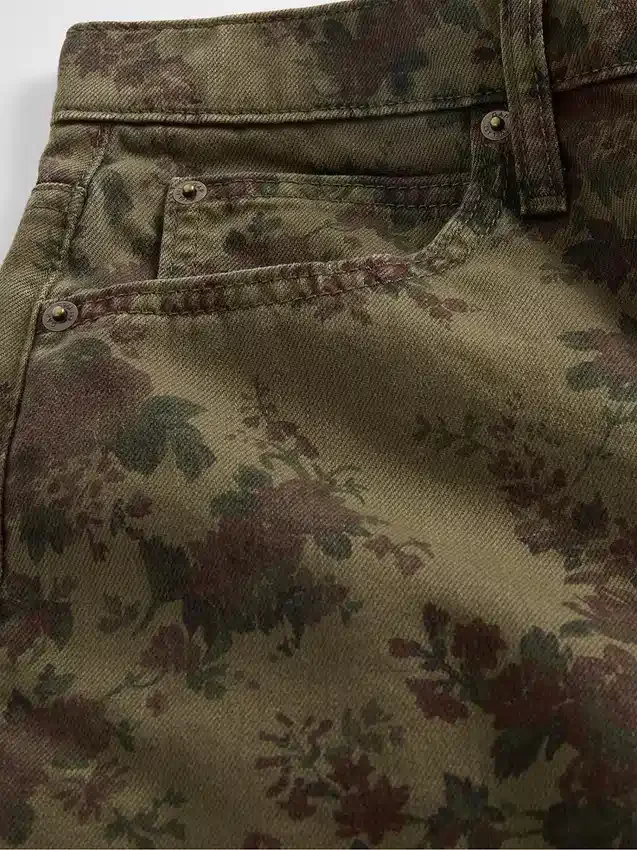 Jeans med hög midja och rak passform