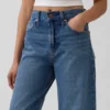 Jeans med hög midja och rak passform