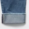 Jeans med hög midja och uppvikt benslut