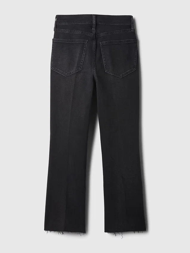 Jeans med hög midja och utsvängda ben