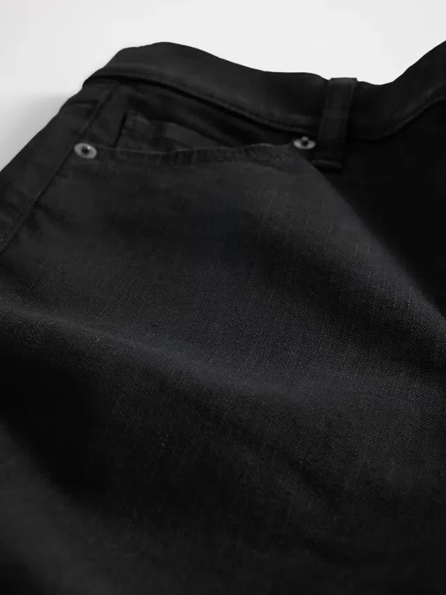 Jeans med hög midja och vid ben