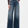 Jeans med hög midja och vida ben