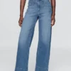 Jeans med hög midja och vida ben