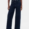 Jeans med hög midja och vida ben