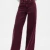 Jeans med hög midja och vida ben